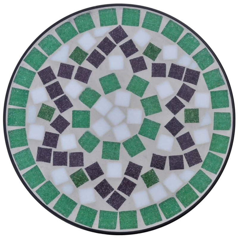 Mosaic Side Table Plant Table Green White