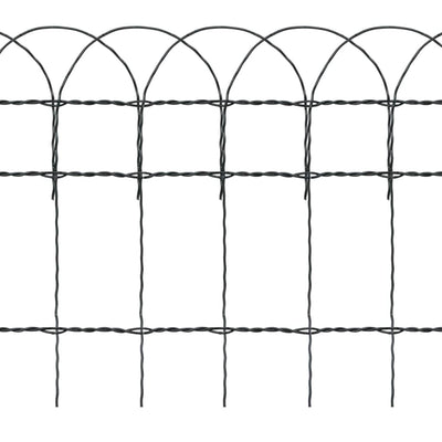 Garden Border Fence Powder-coated Iron 25x0.4 m