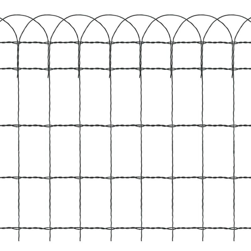 Garden Border Fence Powder-coated Iron 10x0.65 m