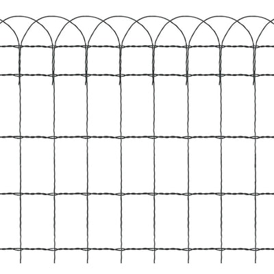 Garden Border Fence Powder-coated Iron 25x0.65 m