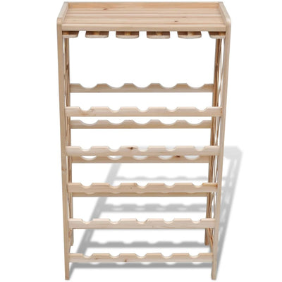 Wine Rack for 25 Bottles Solid Fir Wood