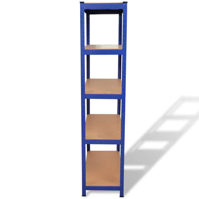 5-Layer Storage Shelf Blue Steel&Engineered Wood