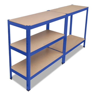 5-Layer Storage Shelf Blue Steel&Engineered Wood