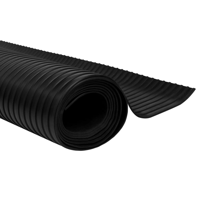 Rubber Floor Mat Anti-Slip 5 x 1 m Broad Ribbed