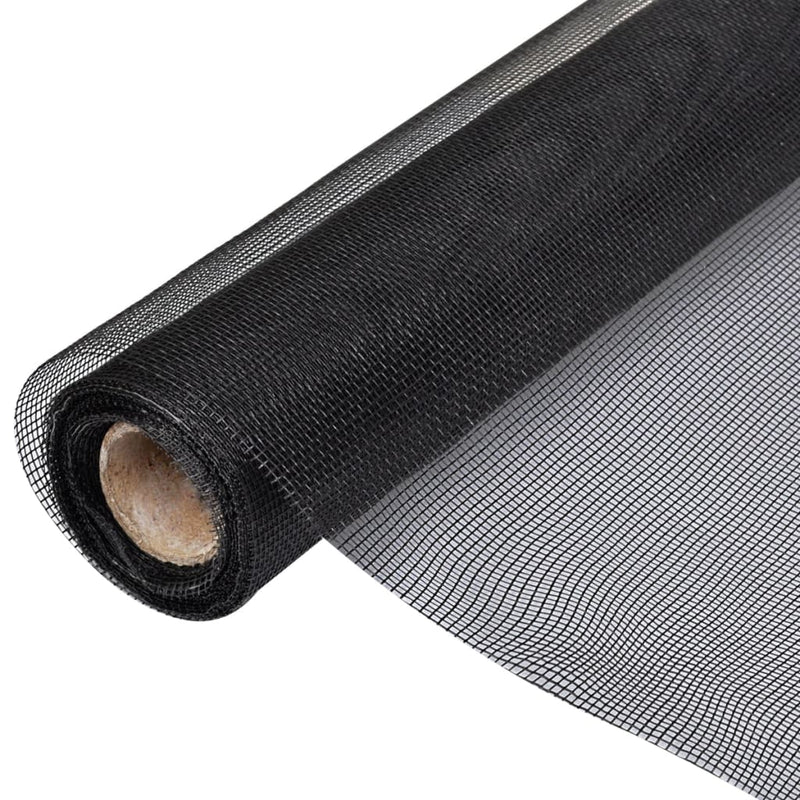 Mesh Screen Fiberglass 150x500 cm Black