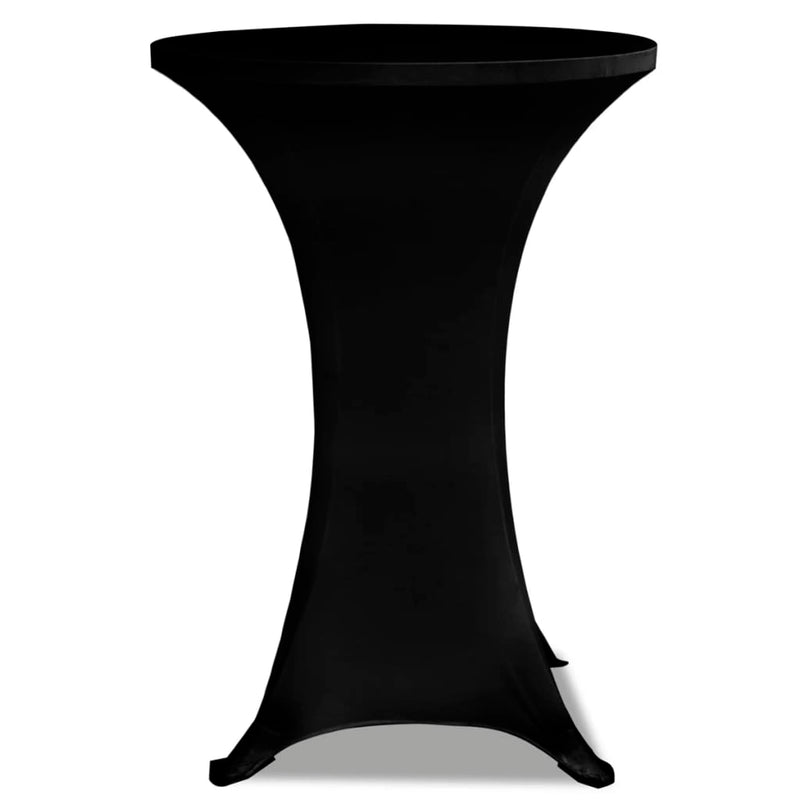 Standing Table Cover Ø 60 cm Black Stretch 2 pcs