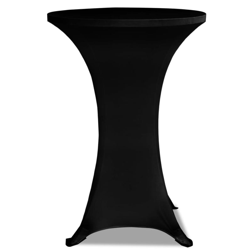 Standing Table Cover Ø 80 cm Black Stretch 2 pcs