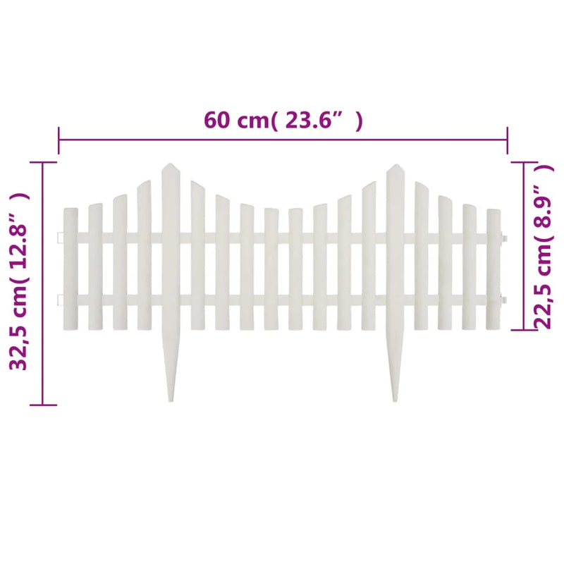 White Lawn Divider 17 pcs / 10 m