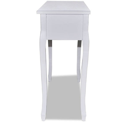 Dressing Console Table with Three Drawers White