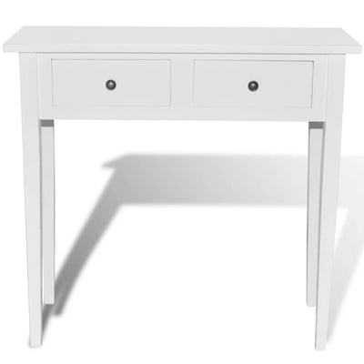 Dressing Console Table with Two Drawers White