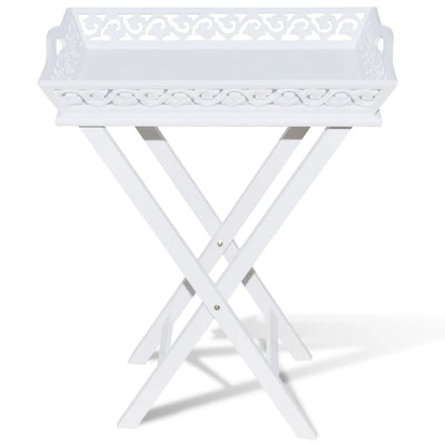 Side Table with Tray White