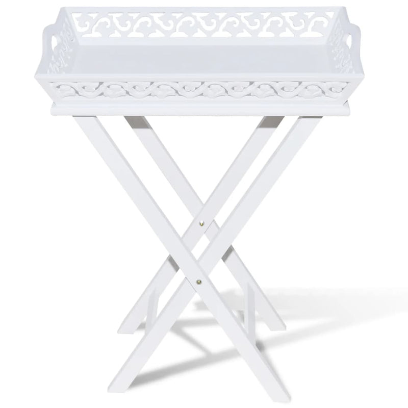 Side Table with Tray White