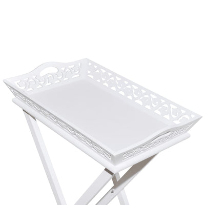 Side Table with Tray White