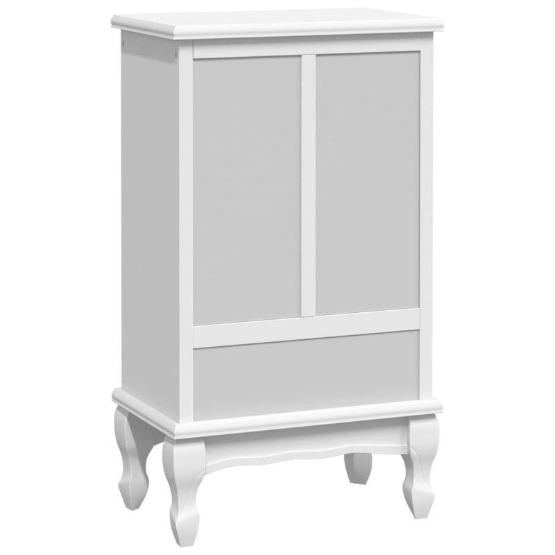 Cabinet with 5 Drawers 2 Shelves White