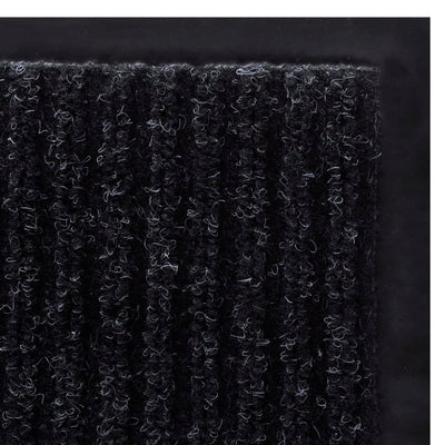 Black PVC Door Mat 90 x 120 cm