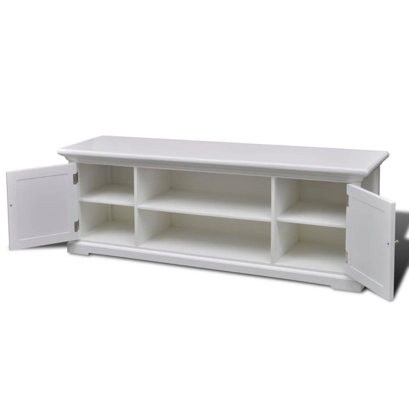 TV Stand White Wood