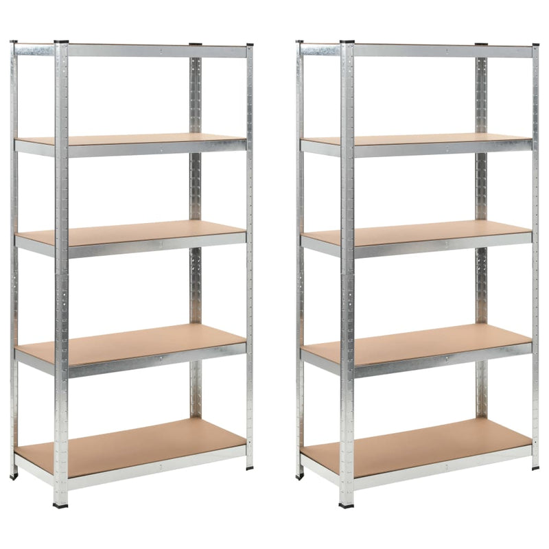 Storage Shelf Silver 2 pcs