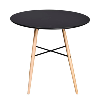 Dining Table MDF Round Black