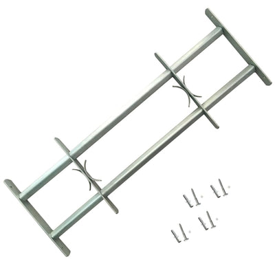 Adjustable Security Grille for Windows with 2 Crossbars 700-1050 mm