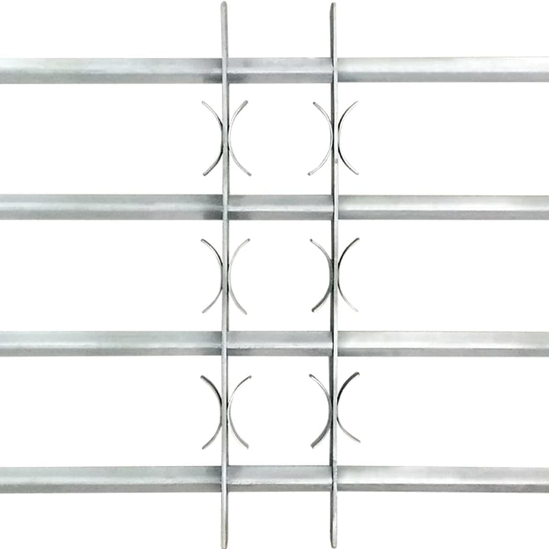 Adjustable Security Grille for Windows with 4 Crossbars 700-1050 mm