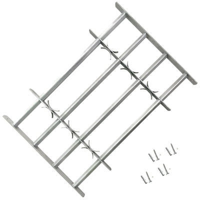 Adjustable Security Grille for Windows with 4 Crossbars 1000-1500 mm