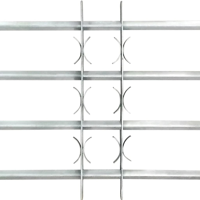 Adjustable Security Grille for Windows with 4 Crossbars 1000-1500 mm