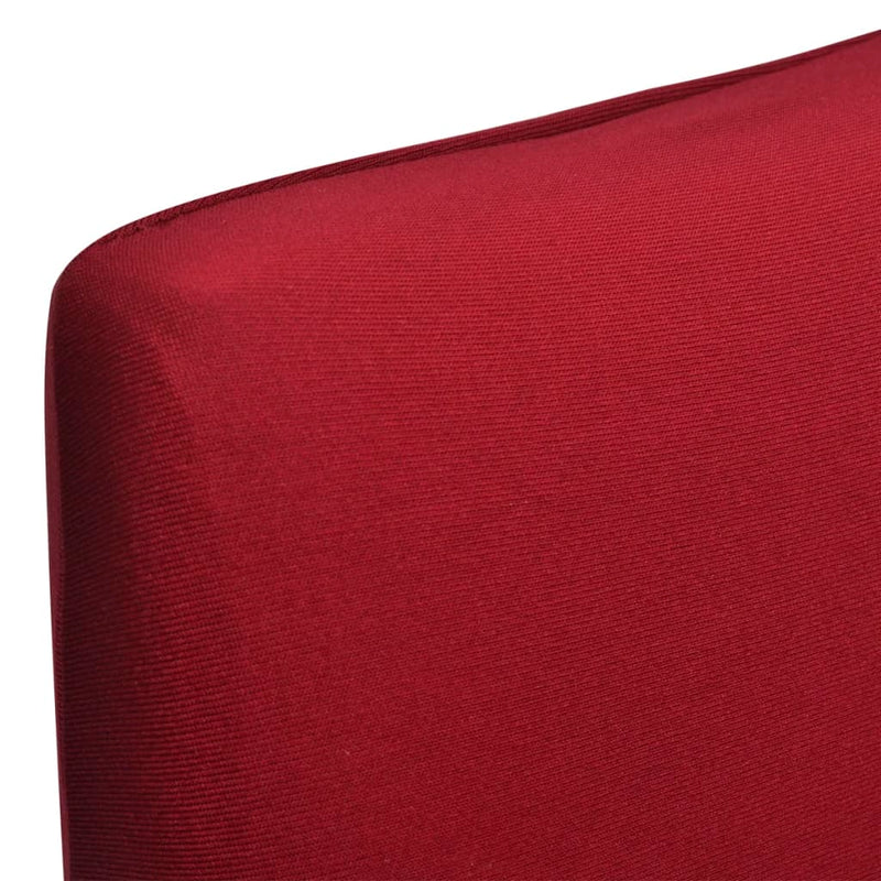 6 pcs Bordeaux Straight Stretchable Chair Cover