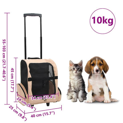 Multipurpose Pet Trolley Beige Foldable