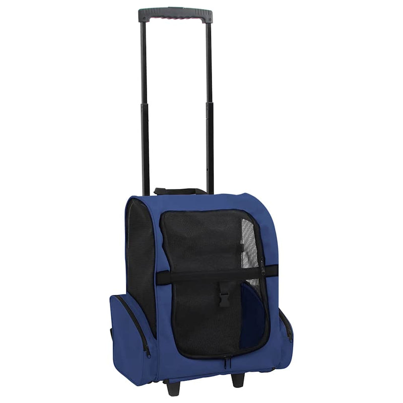 Blue Foldable Multipurpose Pet Trolley