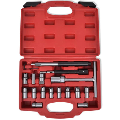 17 pcs Diesel Injector Seat Cutter Set