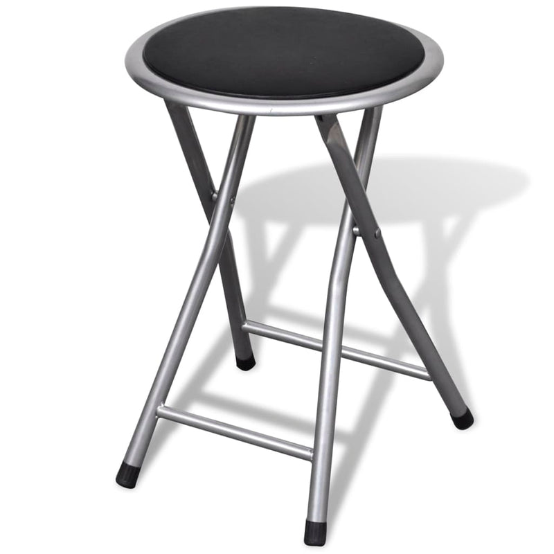 Folding Stools 4 pcs Faux Leather