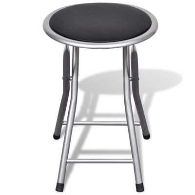 Folding Stools 4 pcs Faux Leather