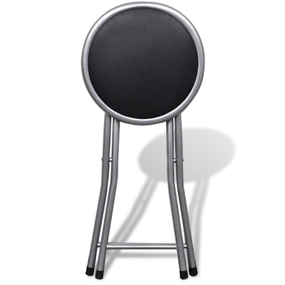 Folding Stools 4 pcs Faux Leather