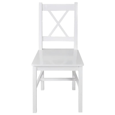 Dining Chairs 4 pcs White Pinewood