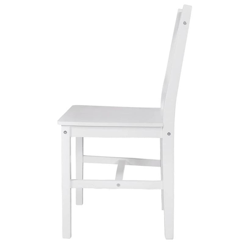 Dining Chairs 4 pcs White Pinewood