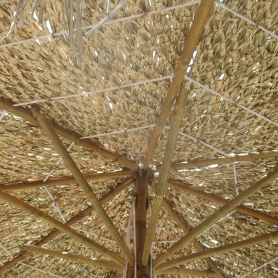 Bamboo Garden Parasol 270 cm with Banana Leaf Roof