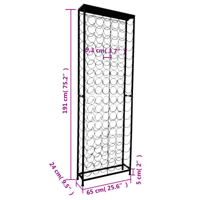 Wine Rack for 108 Bottles Metal