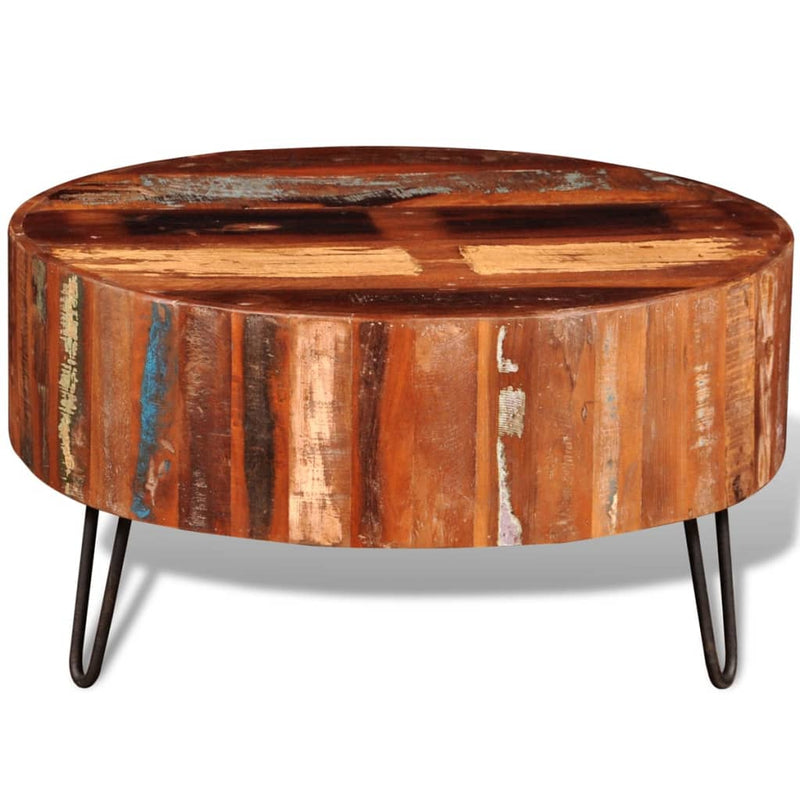 Coffee Table Solid Reclaimed Wood Round