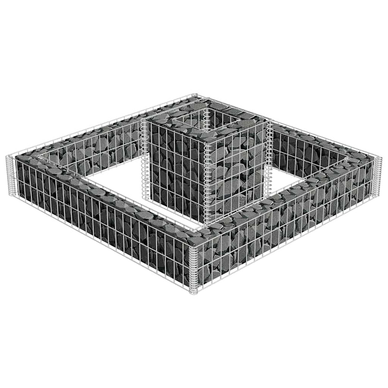 Gabion Planter Galvanised Steel 120x120x20