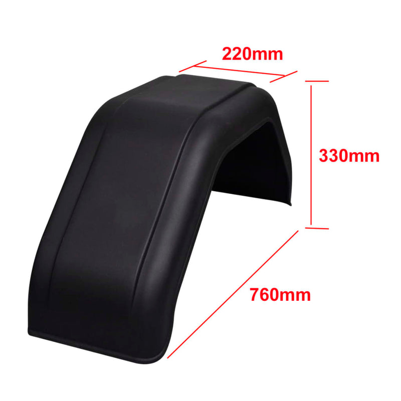 2x Mudguard for Trailer Wheels 220 x 760 mm