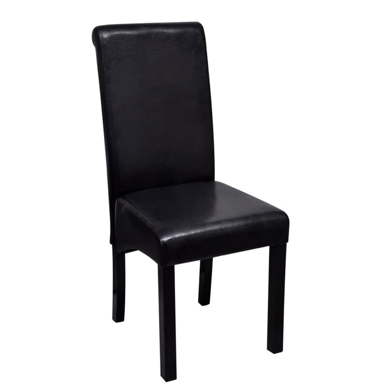 Dining Chairs 4 pcs Black Faux Leather