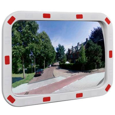 Convex Traffic Mirror Rectangle 40 x 60 cm with Reflectors