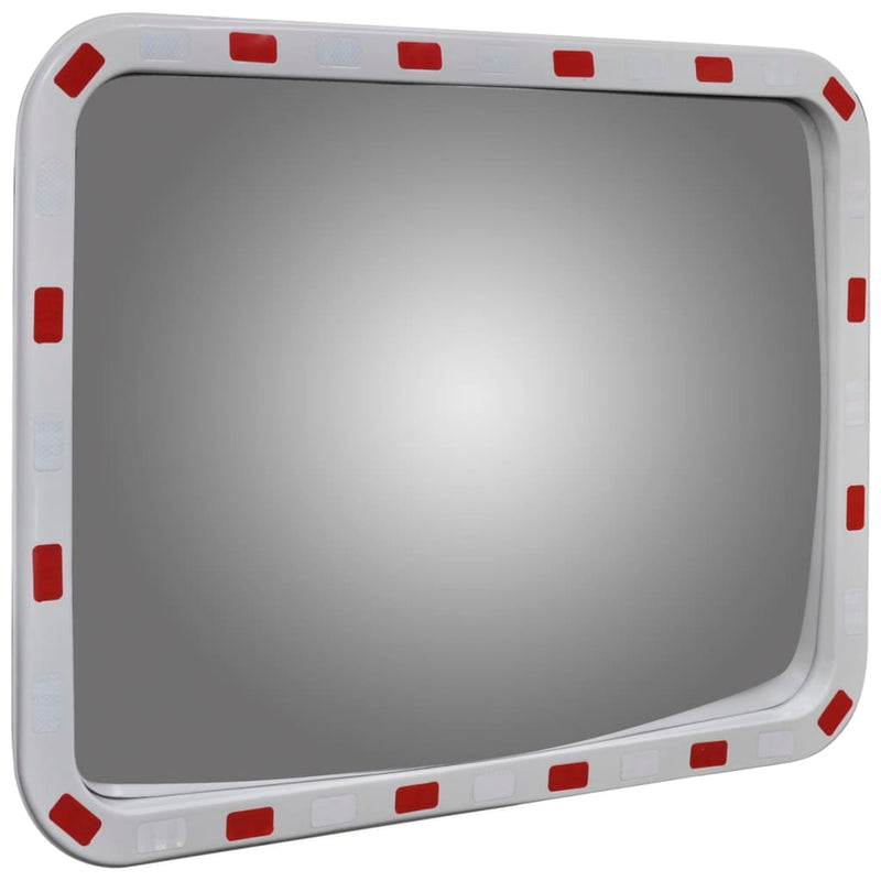 Convex Traffic Mirror Rectangle 60 x 80 cm with Reflectors