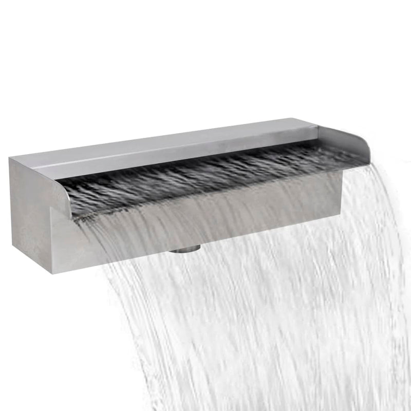 Rectangular Waterfall Pool Fountain Stainless Steel 30 cm