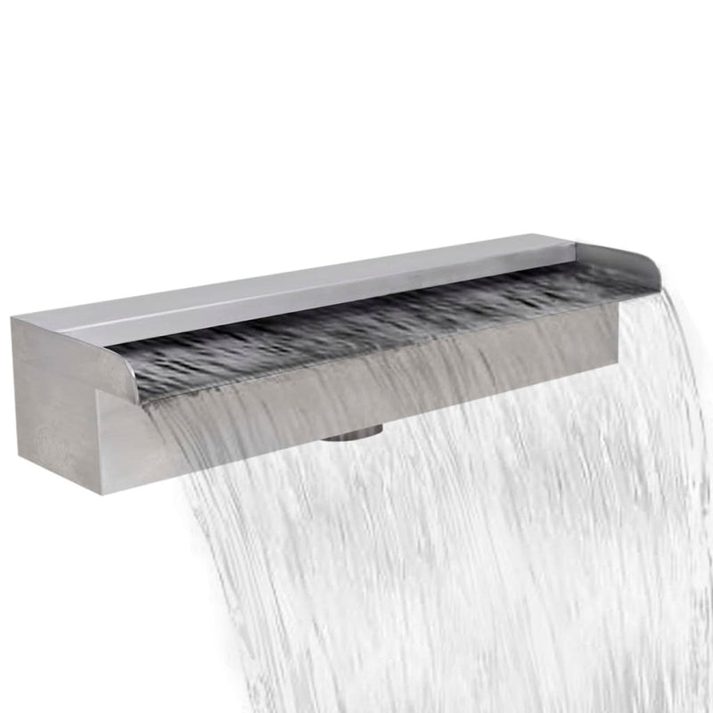 Rectangular Waterfall Pool Fountain Stainless Steel 45 cm