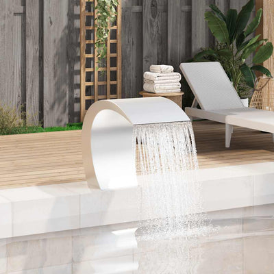 Garden Waterfall Pool Fountain Stainless Steel 45x30x60 cm