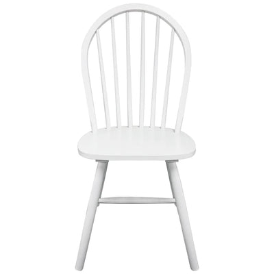 Dining Chairs 4 pcs White Solid Rubber Wood