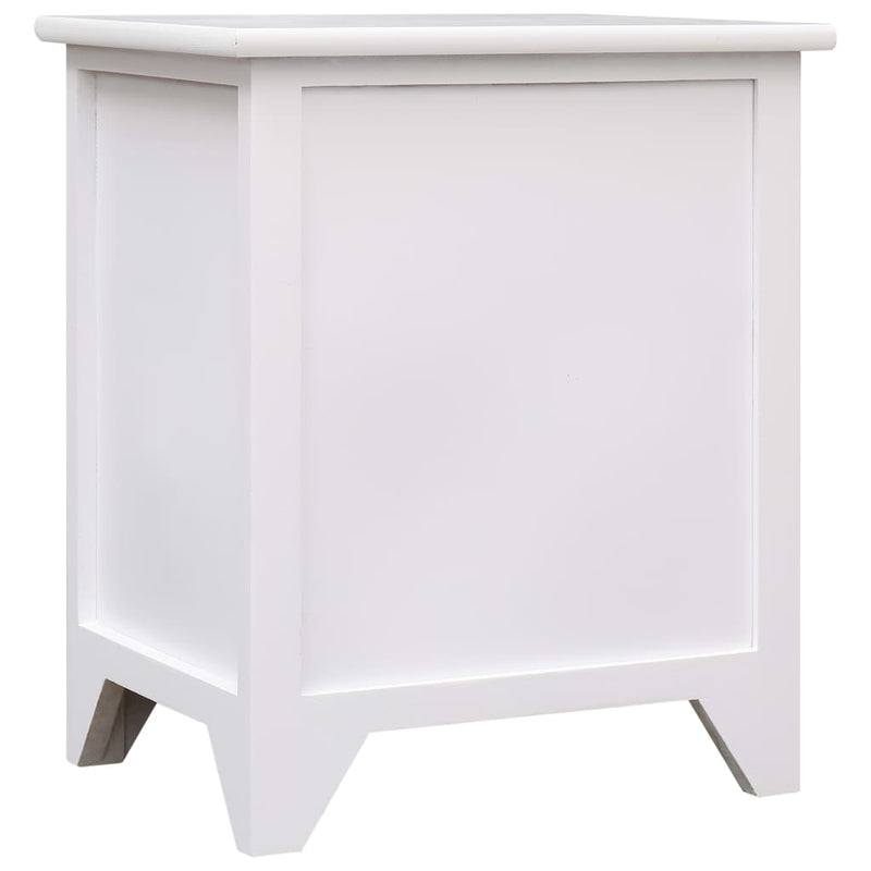 Nightstand 2 pcs with 2 Drawers White