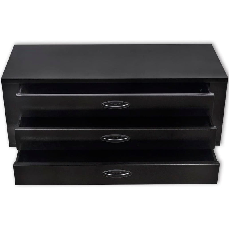 Metal Tool Chest 3 Drawers Black