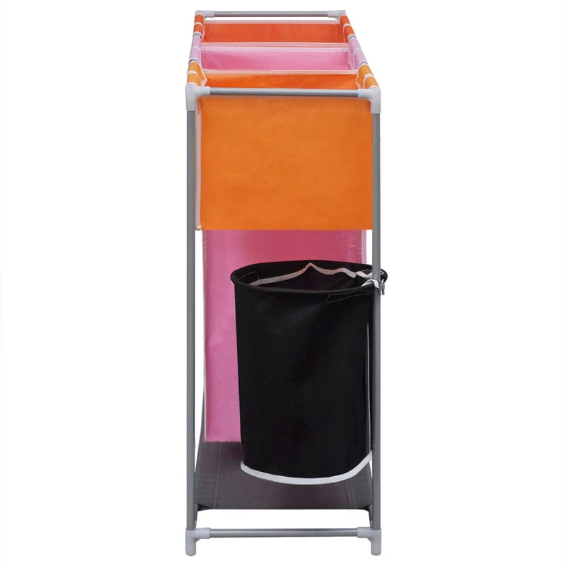 3-Section Laundry Sorter Hamper with a Washing Bin